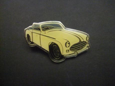 Peugeot 403 Cabriolet , 1957 -1961 oldtimer wit model emaille uitvoering